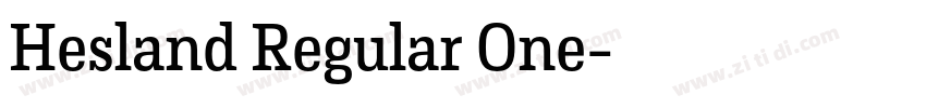 Hesland Regular One字体转换